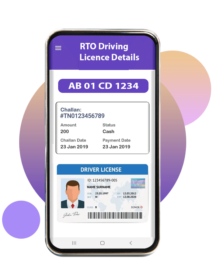 Challan Details & Driving Licence Details